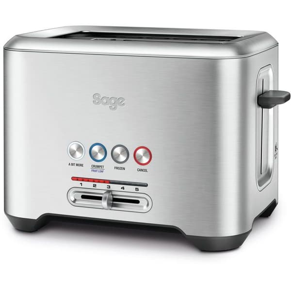 Brødrister - SAGE - BTA720 - 2 skiver - 1000 W - Rustfrit stål sølv