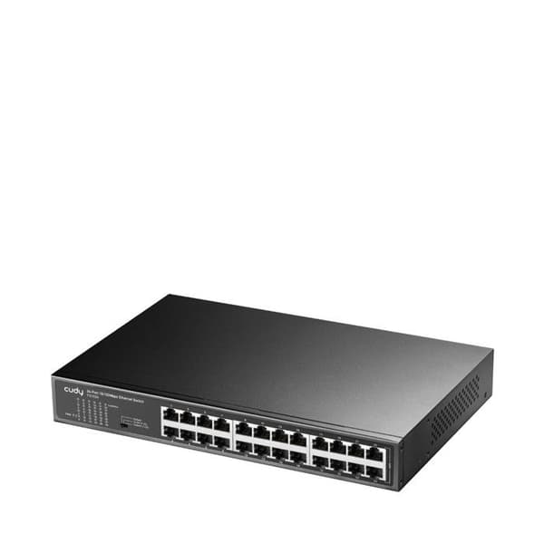 Cudy netværksswitch 24 porte 10/100 Mbps Rackmount FS1024 til rackmontering