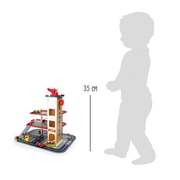 Trä Miniatyr bilgarage ramper