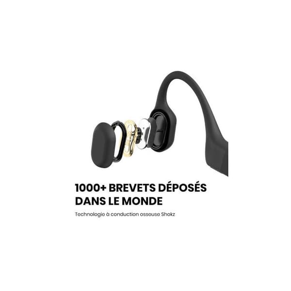 Bone Conduction Headphones - Shokz - OpenRun - Bluetooth - Svedbestandig - Sort