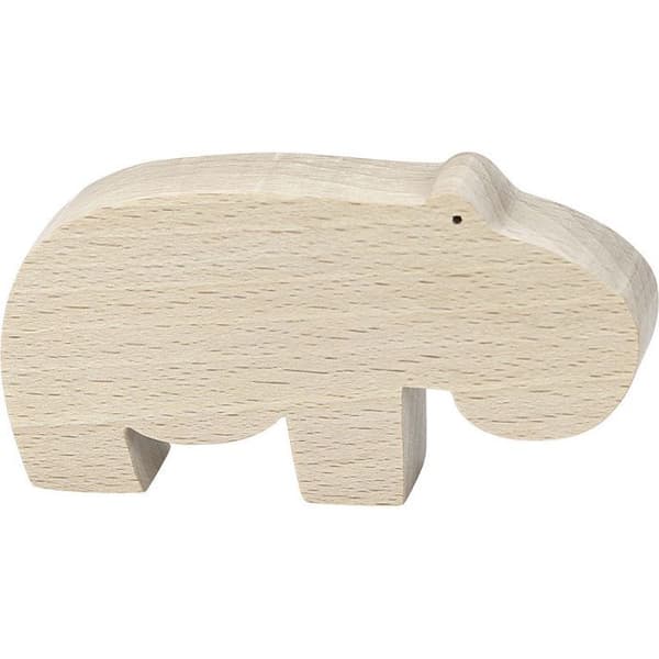 Hippopotam Pompon - 9 x 5 x 2 cm - Beige