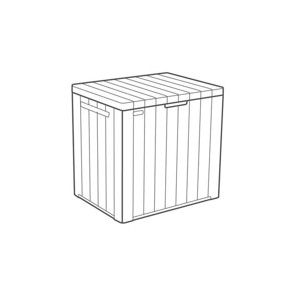 Havemøbel - KETER - City cube - Resin - Grå - 56x45x57.5 cm