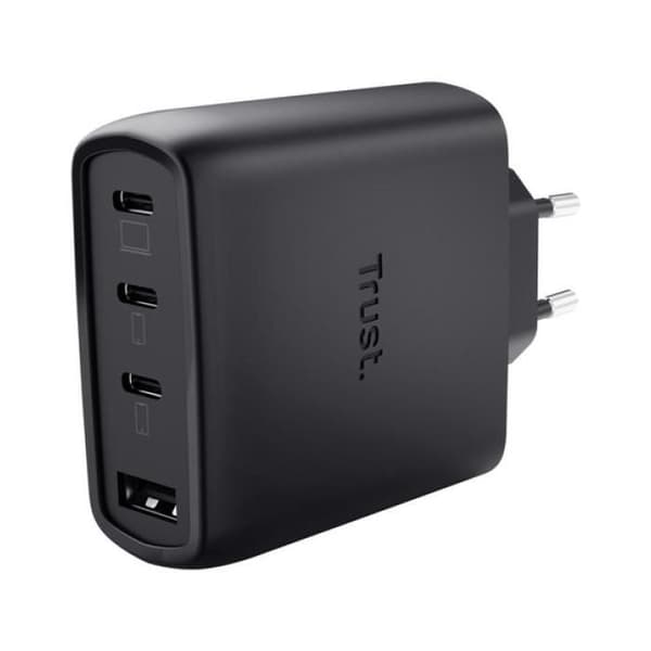 Vægoplader GaN Trust Maxo 65W 26067 - 3xUSB Type-C - 1xUSB - Inkluderer USB Type-C kabel - 65W