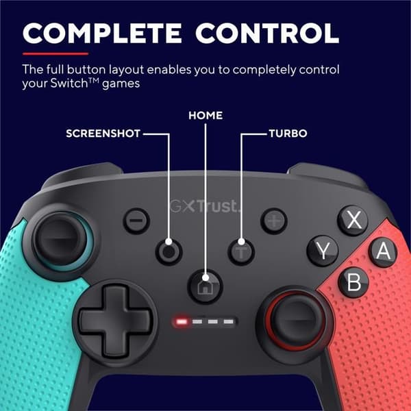 Spilcontroller - TRUST - GXT 1246B Muta - Bluetooth - 15 timers batterilevetid - Multifarvet