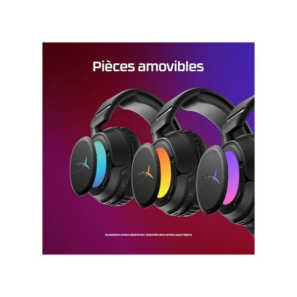 Trådlös gaming headset - HYPERX - Cloud Flight 2 - Vit - 100h batteritid - 2,4 GHz & Bluetooth 5.3