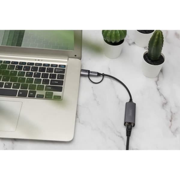 Digitus Ethernet-adapter USB 3.0 / USB C 3.1 til 2.5 G - 4016032473572