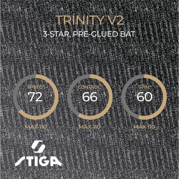 STIGA Bordtennisbat Trinity v2, 3 stjerner