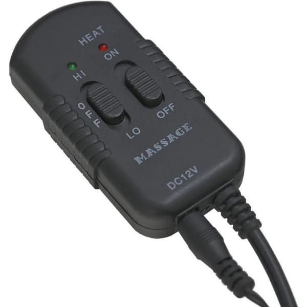 Värmebilskydd - COMPASS - TWIN - 12V - Massage - Svart