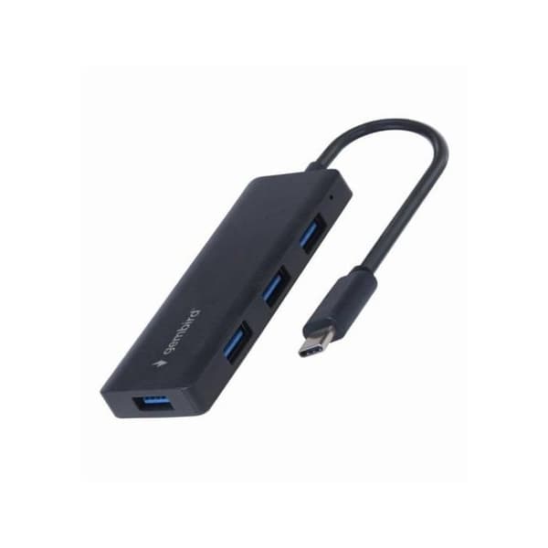 USB-C 3.1 Hub - Gembird - 4 porte - Sort - Kompakt - Elegant
