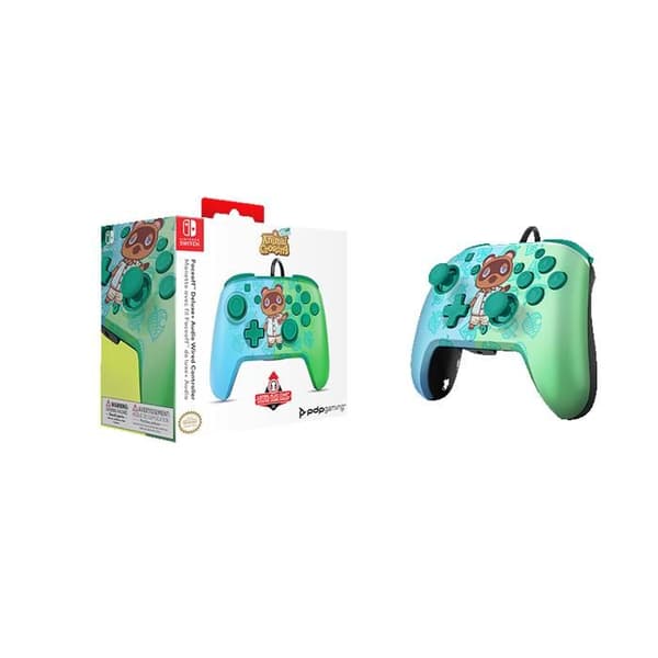 Wired Controller - PDP - Faceoff Deluxe - Animal Crossing: Tom Nook - Switch