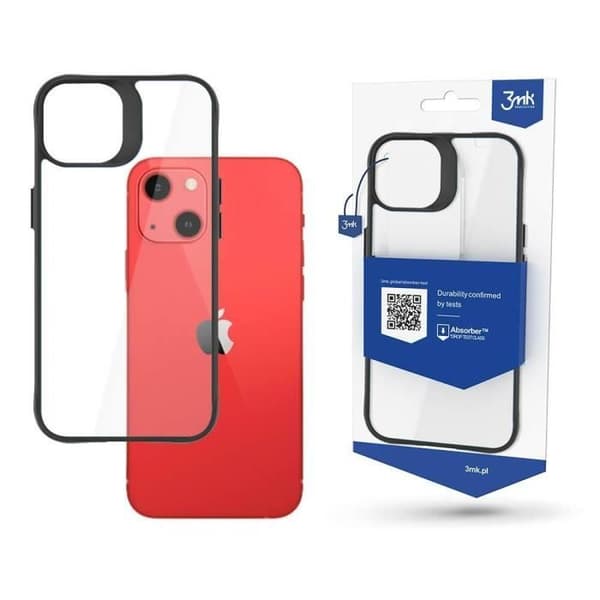3MK Apple iPhone 13 Mini smartphone etui - Satin Armor - gennemsigtig/sort - TU