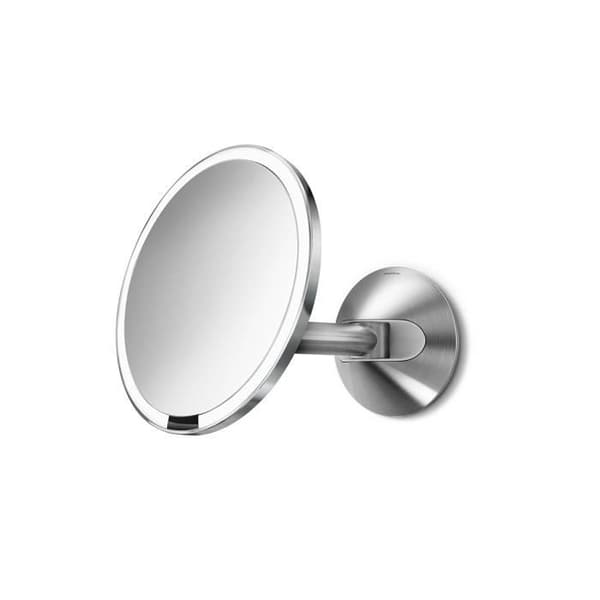 Vægmonteret spejl - SIMPLEHUMAN - 20cm - LED-belysning - Rustfrit stål - Kablet