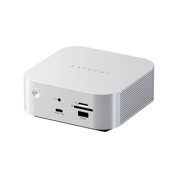 Thunderbolt5 Mottagningsstation med NVMe SSD-fack Multiport USB Satechi Silver
