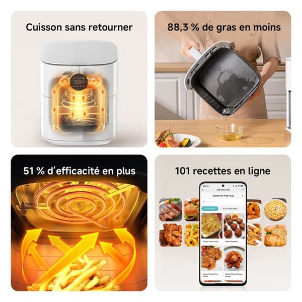 Xiaomi Luftfritös 6,5L 1800W med Touchkontroll och 12 Program