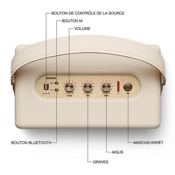 Enceinte bibliotek Marshall Kilburn III Cream