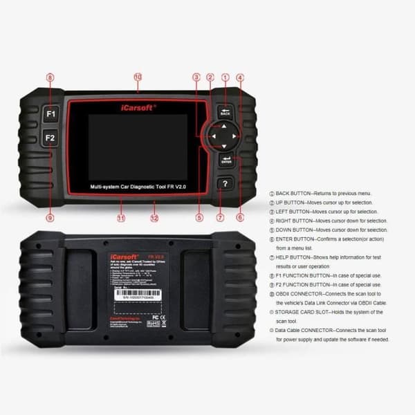 iCarsoft OBD II Diagnosetool FR V2.0