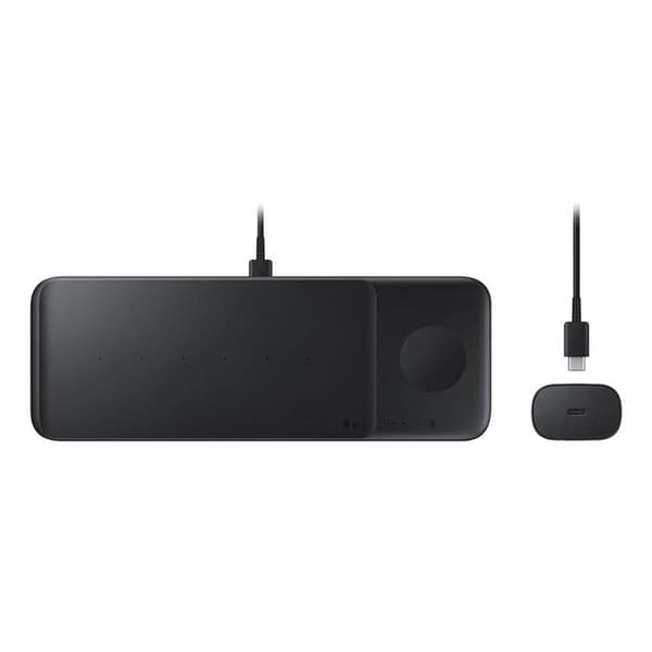 Trio ladestation - SAMSUNG - Sort - Induktionsoplader - USB-C - 9W