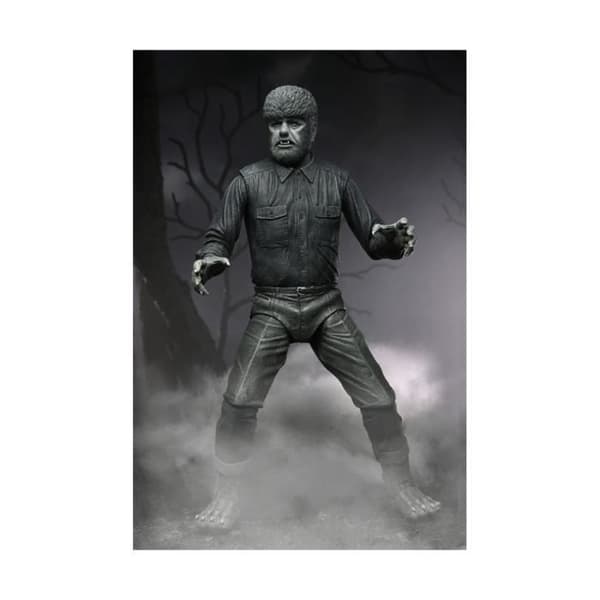 Figurine Ultimate The Wolf Man (Sort & Hvid) 18 cm - NECA - Universal Monsters