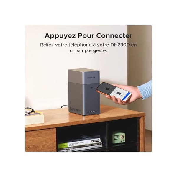NAS til skrivebord - UGREEN - NASync - 2 skuffer - 4 GB RAM - NFC One-Touch