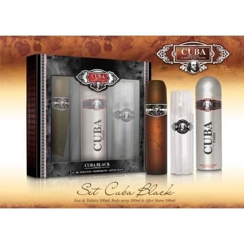 Cuba Black til mænd - Eau de toilette 100 ml + D…