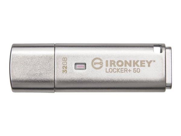 Pendrive - KINGSTON - IKLP50 - 32 Go - USB 3.2 Gen 1 - Dataskydd - Svart Silver