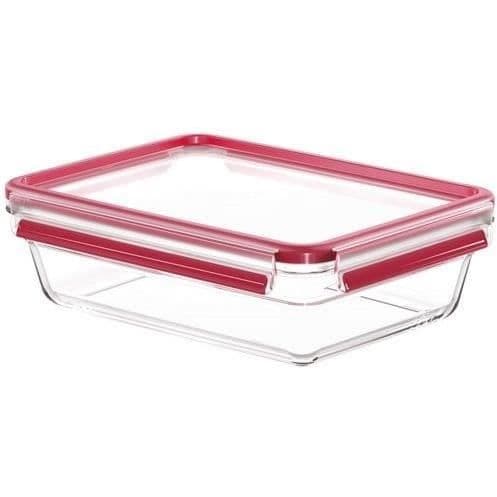 Rektangulær opbevaringsboks - TEFAL - Glas - Masterseal fresh - 2 L - Plastlåg og silikoneforsegling
