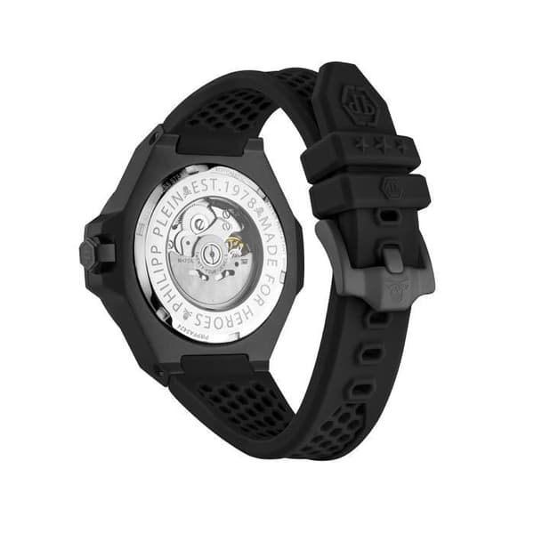 Philipp Plein Ur - Mænd - PWPFA0424 - Sort Silikone Rem - Vandtæt 5 ATM