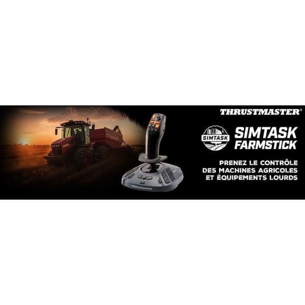 Joystick til simulator - THRUSMASTER - SimTask FarmStick Joystick - Sort - Landbrug og tungt udstyr