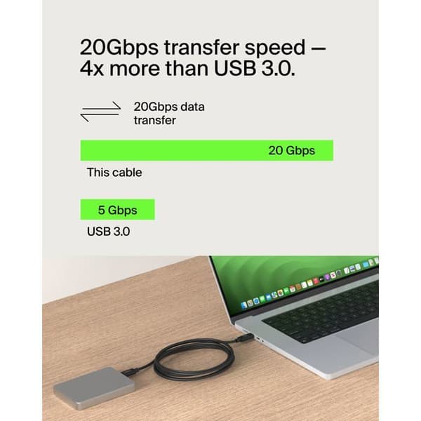BELKIN USB4-kabel 240W 20Gbps