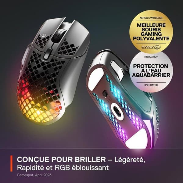Trådløs gaming mus - STEELSERIES - Aerox 5 - Sort