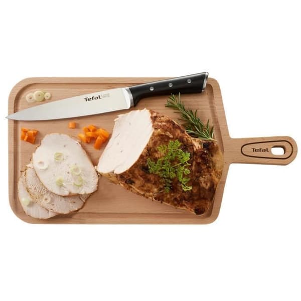 Køkkenkniv - TEFAL - K2320714 - 19,8 cm - Rustfrit stål - Sort
