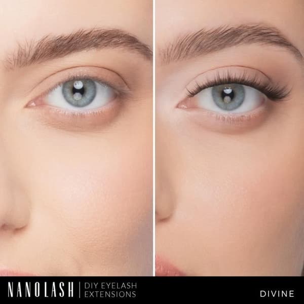 Falske vipper - Nanolash - DIVINE - 36 klumper - Sort - Til selvpåføring