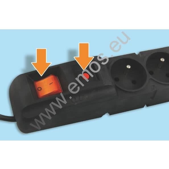 Emos P53872, Sort, Sort, 10 A, 600 g, 3 m