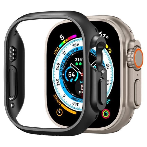 Coque - SPIGEN - Thin Fit - Apple Watch Ultra 49 mm - Sort - Hårdt ydre
