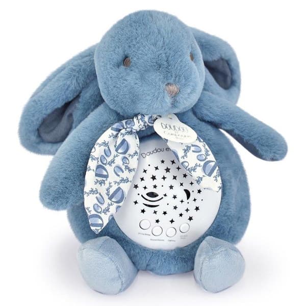 Musik natlampe kanin doudou - Blå -