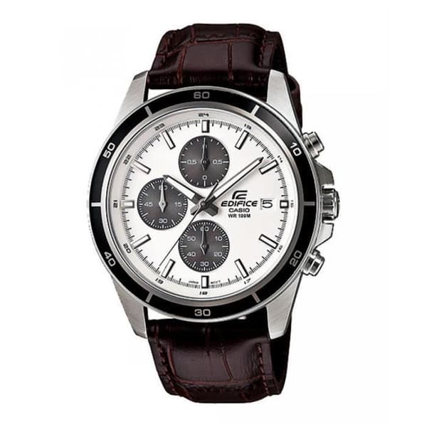 Ur - CASIO - Edifice EFR526L-7A - Brun læder - Rustfrit stål - Let vandtæt