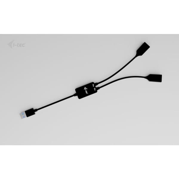 I-TEC Hub USB 2 Porte USB-A 5 Gbps Sort Kompakt med USB 3.2 Gen 1 Kabel