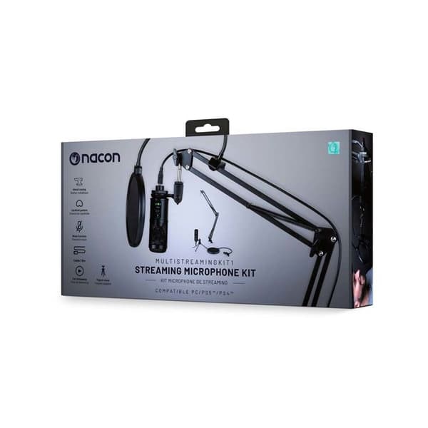 Streaming studio-kit - NACON - USB-mikrofon - PC/PS4/PS5-kompatibilitet - Metallstruktur - Justerbart stativ