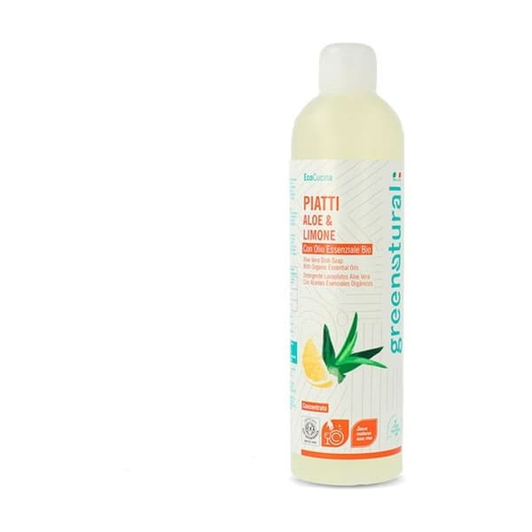 GREENATURAL - Diskmedel med aloe och eterisk citronolja 500 ml