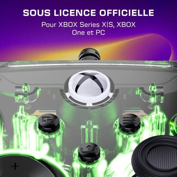 Spilcontroller - Xbox - Afterglow - Kablet - Gennemsigtig - Kompatibel med PC