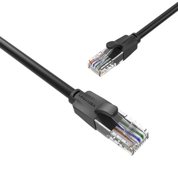 RJ45 Forbindelseskabel - VENTION - UTP CAT6 - 8 M - Hastighed 1000 Mbit/s - Sort