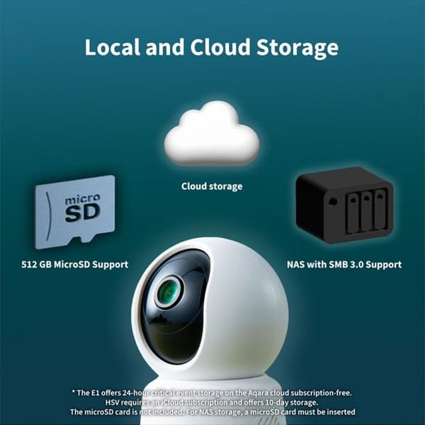 Overvågningskamera - Aqara - E1 - 2K - IR natvision 8 m - WiFi Bluetooth 5.2