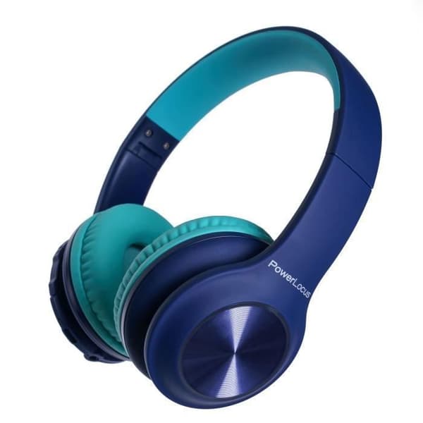 Bluetooth-hörlurar - POWERLOCUS - PLED - För Barn - Fällbara - Blå