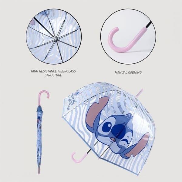 Paraply - Cerda - Disney Stitch - Manual - Blå - Barn