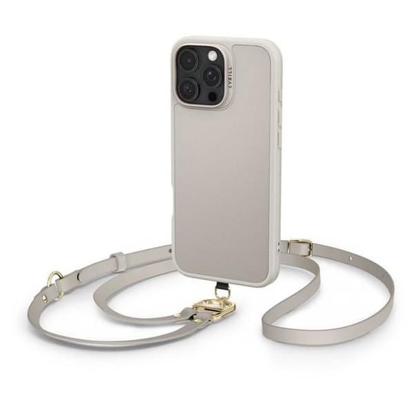 Mobilskal - SPIGEN - iPhone 16 Pro - Kräm - Praktisk Rem - Luftkudde