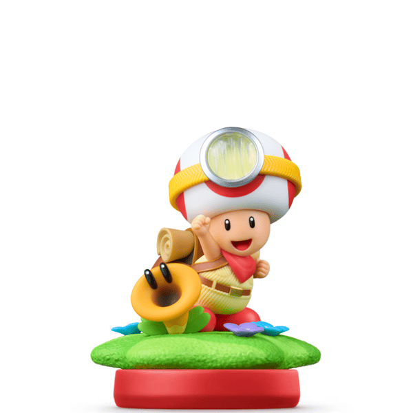 Figur Amiibo - Kapten Toad & Cancan Blomst • Super Mario Samling