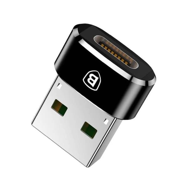 USB-C ADAPTER BASEUS - Sort - USB til USB-C stik