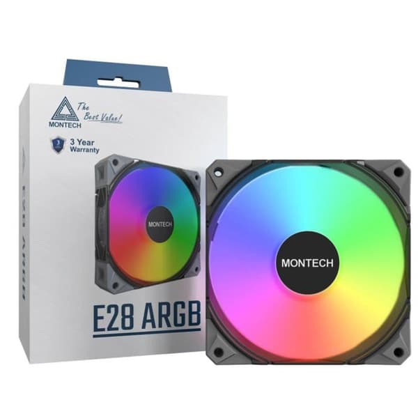 E28 ARGB Sort 120 mm Kabinet Blæser