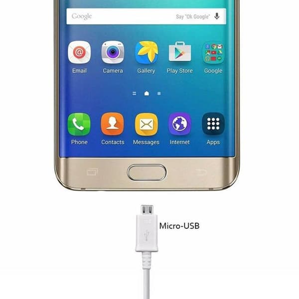 USB til Micro-USB kabel, 1m - Samsung - Hvid