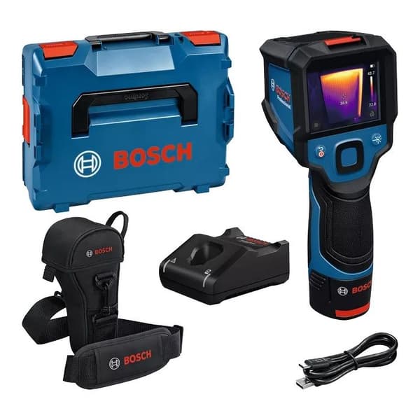 Genopladelig termisk kamera - BOSCH - GTC 12V-450-13 - Område -20°C til +450°C - Præcision ±2°C - Sensor 256×192